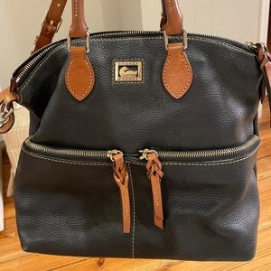 DOONEY & BOURKE Black pebbled grain leather tote